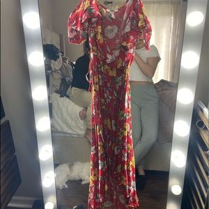 floral wrap dress